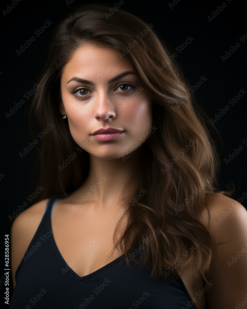 a beautiful young woman in a black tank top a beautiful young woman in a black tank top