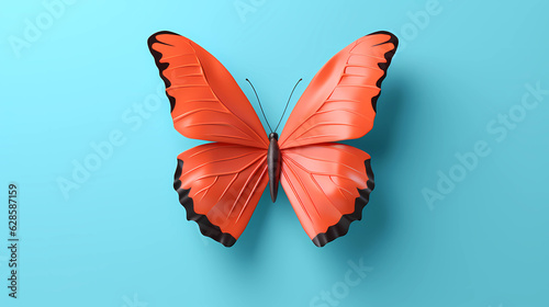 Butterfly 3D cute simple background