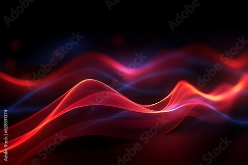 abstract futuristic background with red glowing neon moving high speed wave lines and bokeh lights. Data transfer concept Fantastic wallpaper, Ai, Generative AI