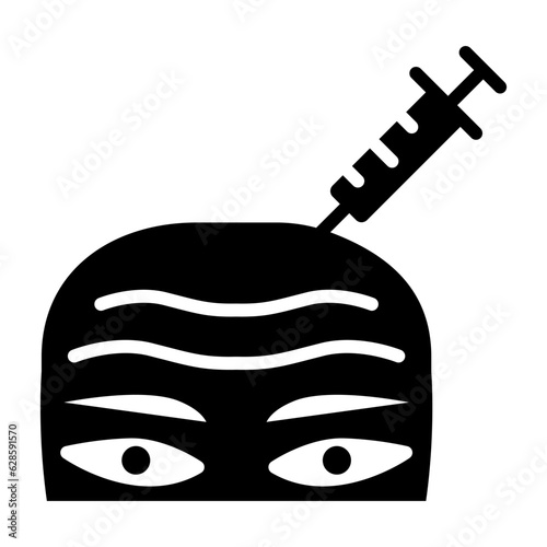 Botox forehead icon