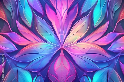 a colorful abstract background with a lotus flower in the center