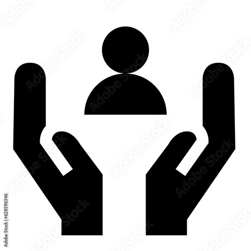 セキュリティ、守るを表す塗りつぶしスタイルのアイコン