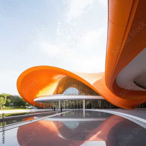 Orange architecture landmark