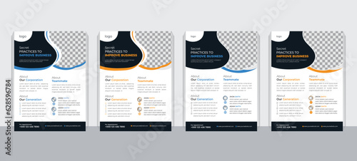 Business Secret Practices to improve business Flyer design vactor template 
