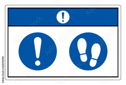 Notice Stand Here Symbol Sign ,Vector Illustration, Isolated On White Background Label. EPS10
