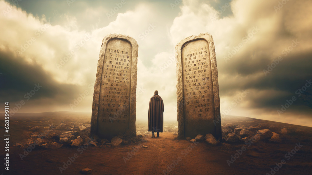 The Ten Commandments Tablets of the Law, Tablets of Stone, Stone