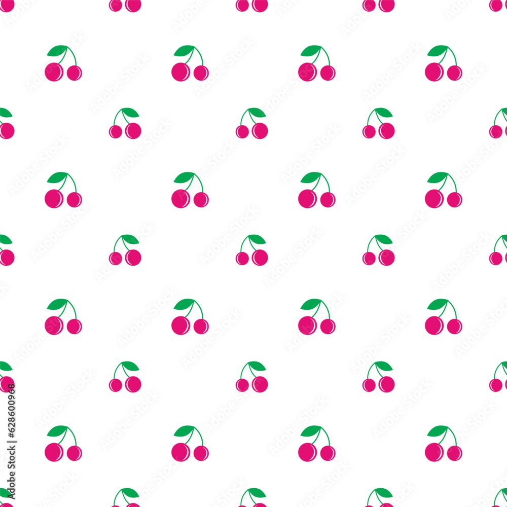 seamless pattern of cherry