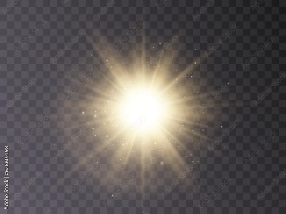 Abstract sun glare translucent glow with a special light effect. Vector blur in the movement of glowing highlights. Sun. Light effect png	
