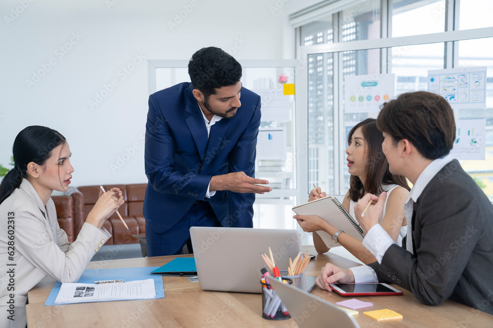 asian. business people working at office