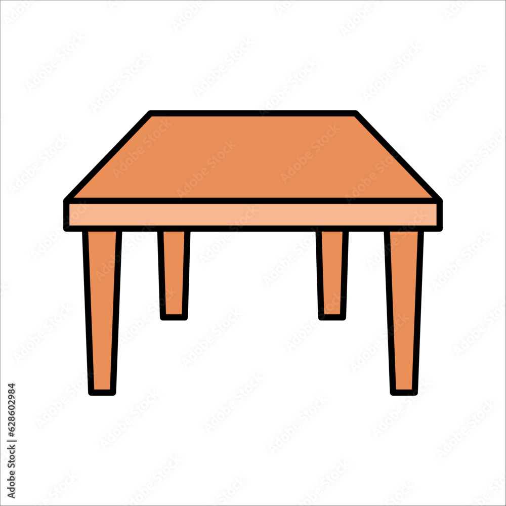Flat Table Icon Design Illustration on white background, EPS 10 Flat Table Icon Design Illustration on white background, EPS 10