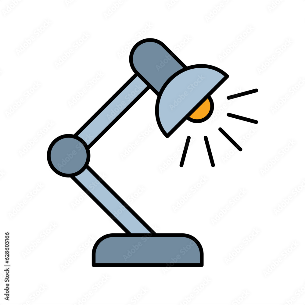 Desktop Lamp Icon Vector Template Design, vector illustration on white background Desktop Lamp Icon Vector Template Design, vector illustration on white background
