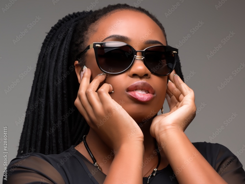 Naklejka premium woman with sunglasses