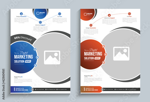 Corporate business book cover, flyer, brochure, poster bundle a4 template. photo