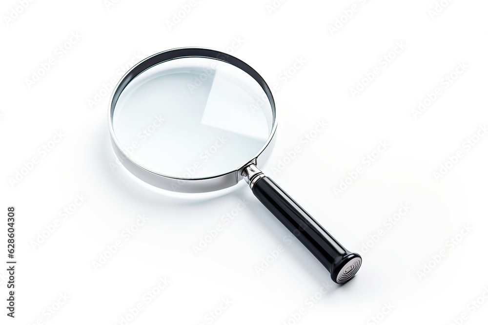 Magnifying glass over white background. Magnifying glass over white background.