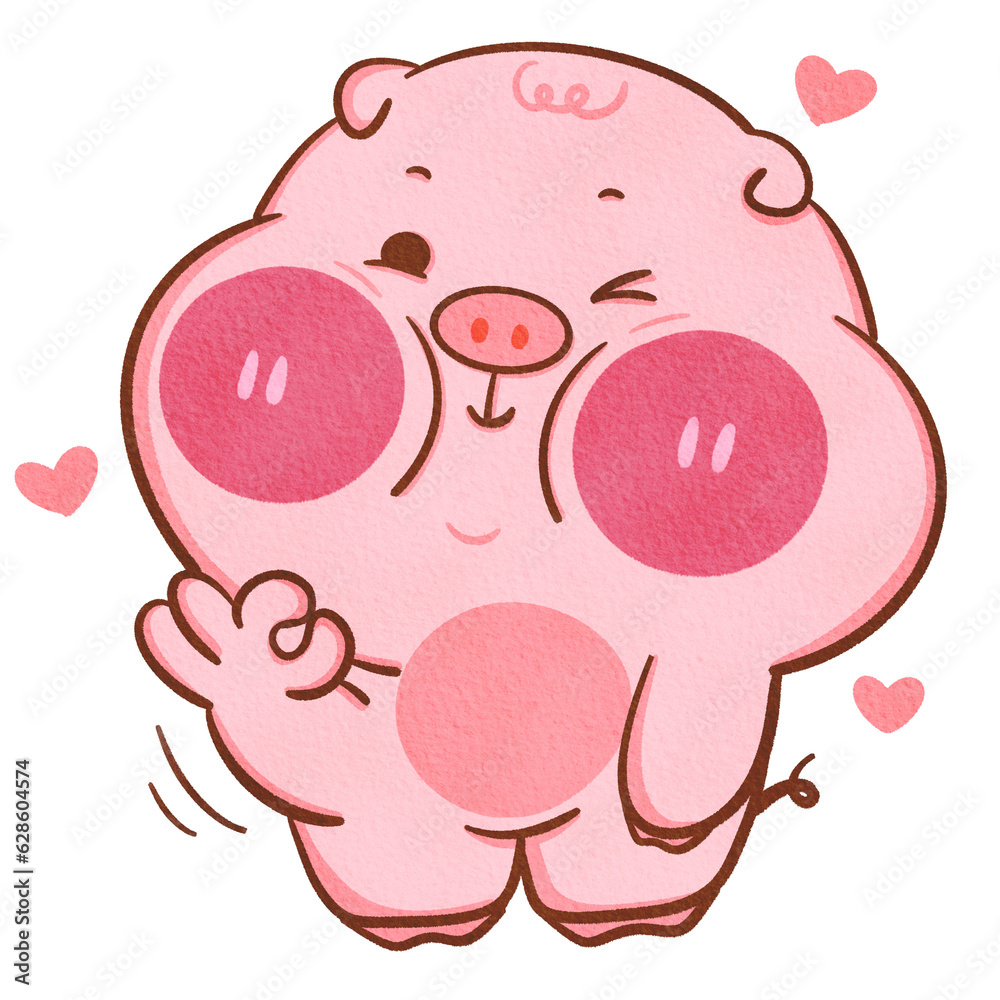 Fototapeta premium piggy cartoon 