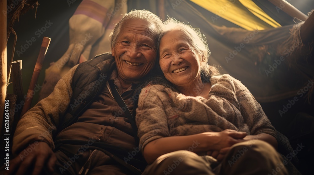 An Romantic senior Couple embracing smiling in rural barn in their residential area embracing, Loving adults, having fun chatting, pointing distance, Happy retirement Life. Generated with AI An Romantic senior Couple embracing smiling in rural barn in their residential area embracing, Loving adults, having fun chatting, pointing distance, Happy retirement Life. Generated with AI
