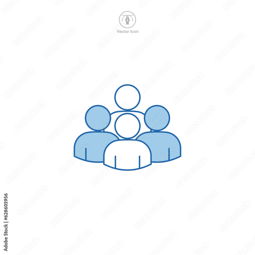 Group of People icon symbol vector illustration isolated on white background Group of People icon symbol vector illustration isolated on white background