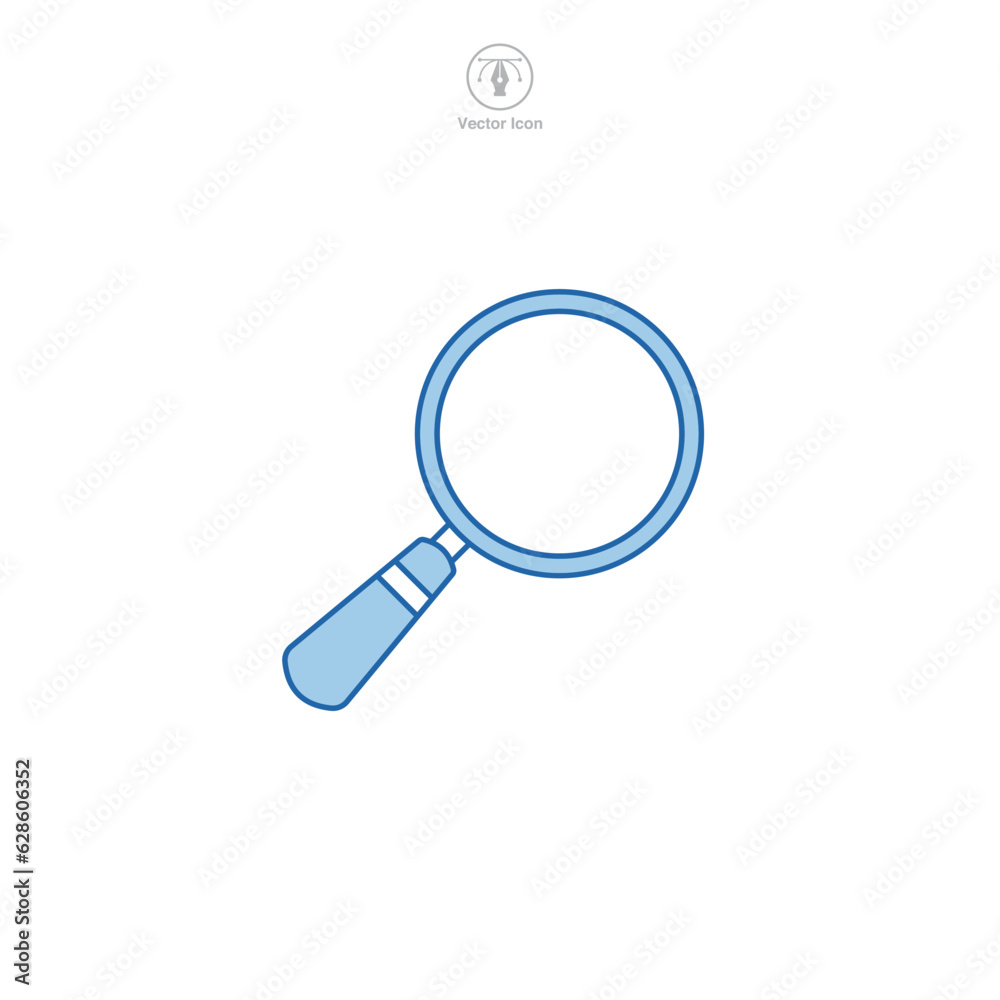 Magnifying Glass icon symbol vector illustration isolated on white background Magnifying Glass icon symbol vector illustration isolated on white background