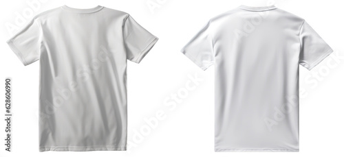 Stylish basic t-shirt on transparent background, back views. Space for design 