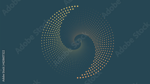Canvas-taulu Abstract spiral multi color round smooth shape background in light blue background