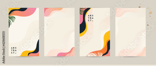 poster flyer brochure creative template with vivid colorful abstract line wave for summer ad magazine postcard card cover business design. vector illustration