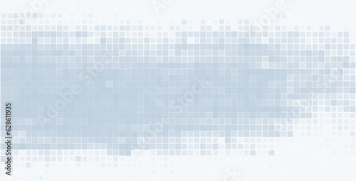 Minimal bluish grey background with disappearing mosaic. Vector graphic pattern