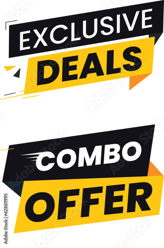 Vector combo offers design-lebels