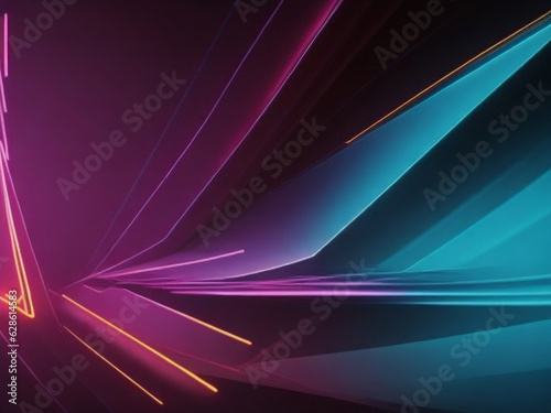 Modern abstract high-speed movement. Dynamic motion light trails with motion blur effect on dark background
