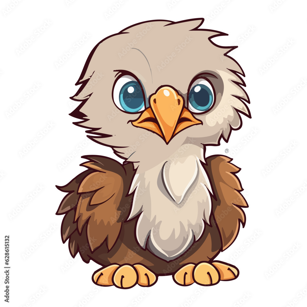 eagle cartoon character cute