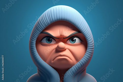 Chill Vibes: 3D Feeling Cold Face Emoji - Expressive Stock Image for Sale photo