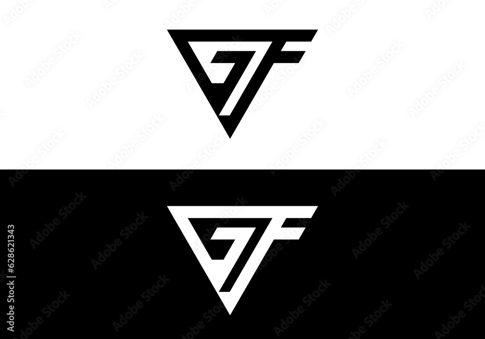 GF minimal style monogram logo white and black background-01 GF minimal style monogram logo white and black background-01