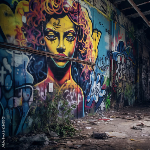 an abandoned building with graffiti on the walls