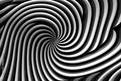 an abstract black and white image of a spiral