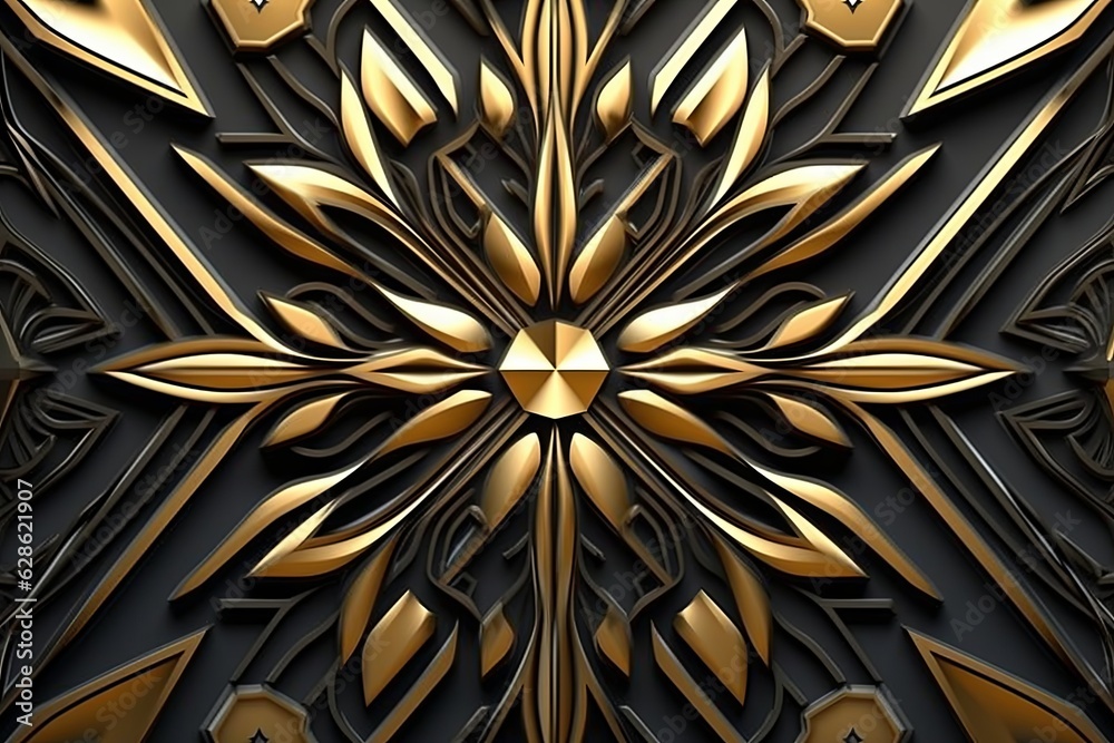 an abstract gold and black background with an ornate design an abstract gold and black background with an ornate design