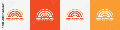 Letter ES and SE Sunrise  Logo Set, suitable for any business with ES or SE initials.