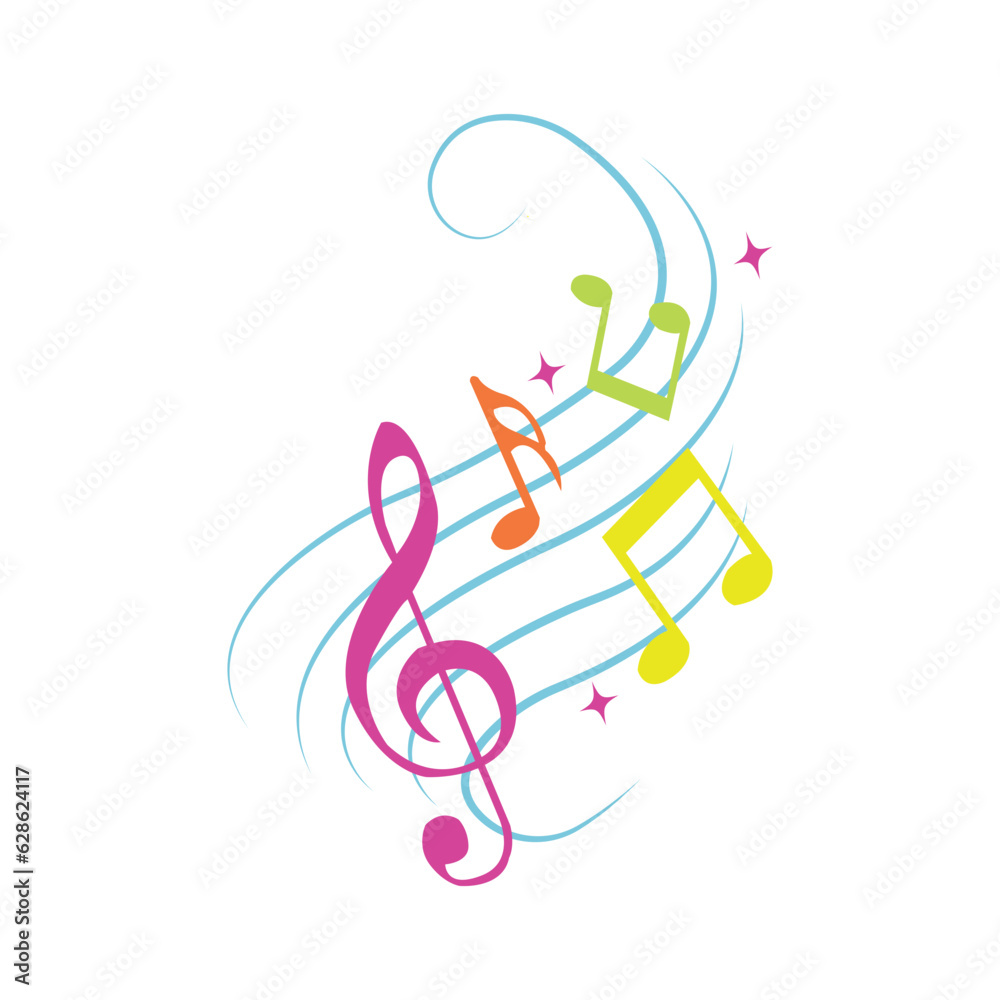 Obraz premium Musical Notes Illustration