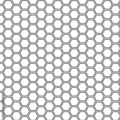 abstract geometric black hexagon creative pattern