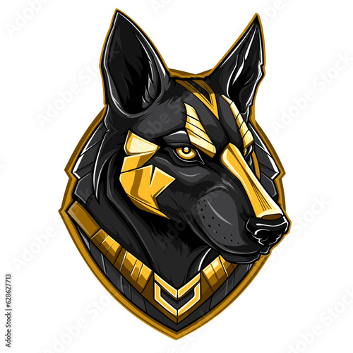 Esport vector logo anubis, anubis icon, anubis head, vector, sticker, cat