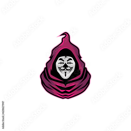 Hitman logo, spooky logo, god of death logo, horror logo.