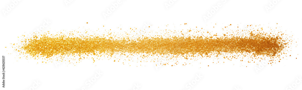 Different type of gold glitters golden brush stroke set transparent background. Golden brush stroke png