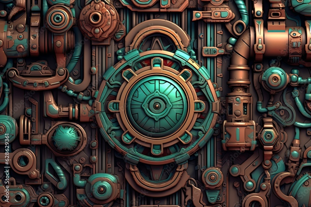 an image of a wall with many different types of machinery an image of a wall with many different types of machinery