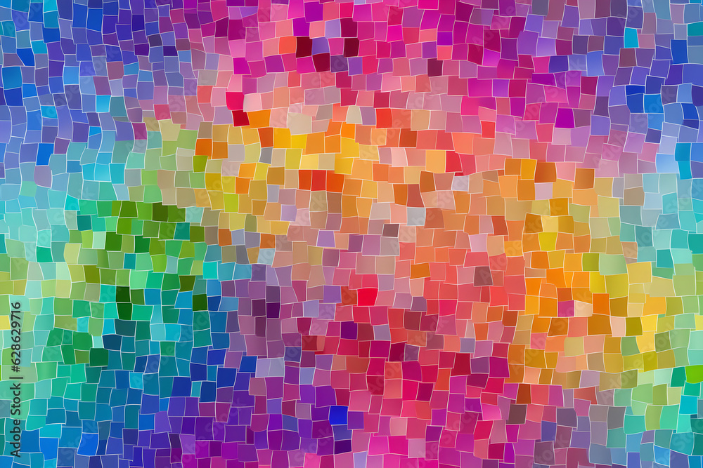 abstract rainbow mosaic background Tile