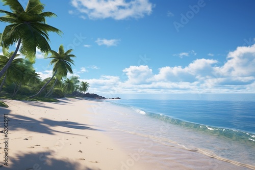 Pictures of paradise beaches, Generative AI