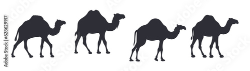 Camel vector Illustration black silhouette icon t-shirts cards