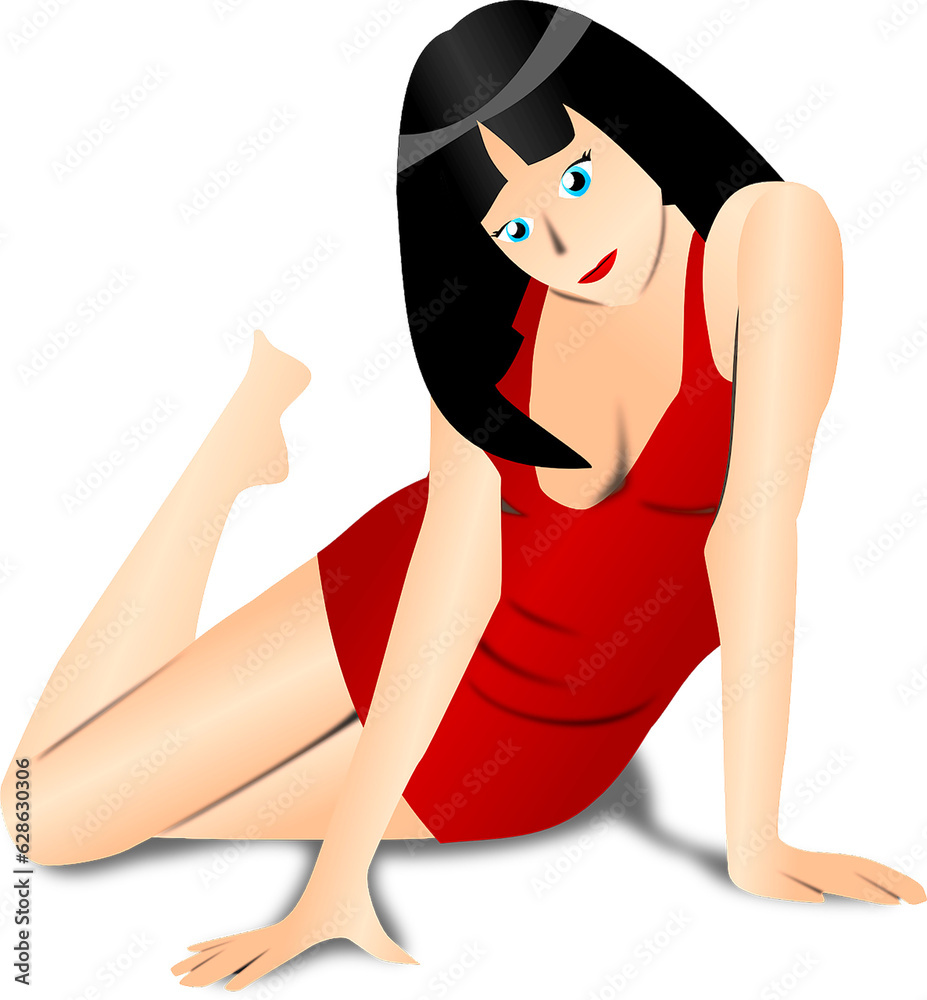 girl in a dress