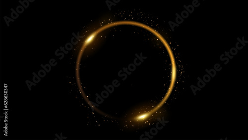 The effect of abstract white light circles on a transparent background. Stock royalty free. PNG