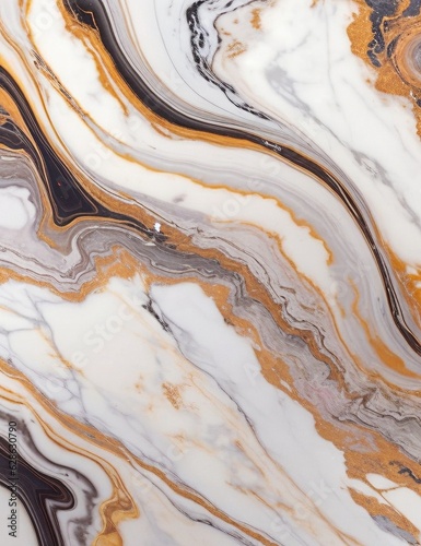 White, gold, grey, anthracite marble texture background with Generative AI technology