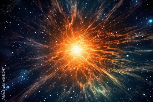 an image of an exploding star in space