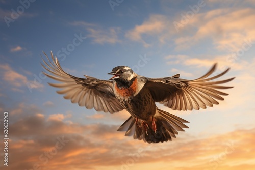 Photos of birds in flight, Generative AI