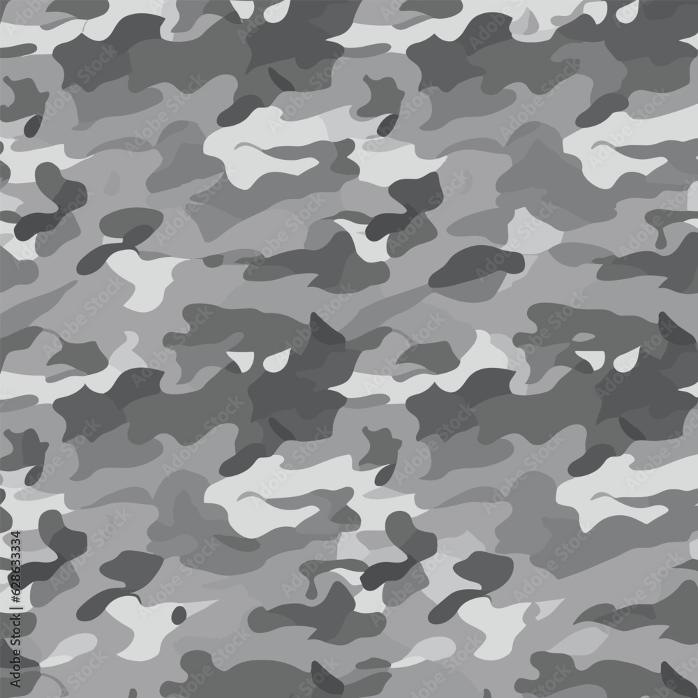 Camouflage in gray shades vector seamless pattern Camouflage in gray shades vector seamless pattern